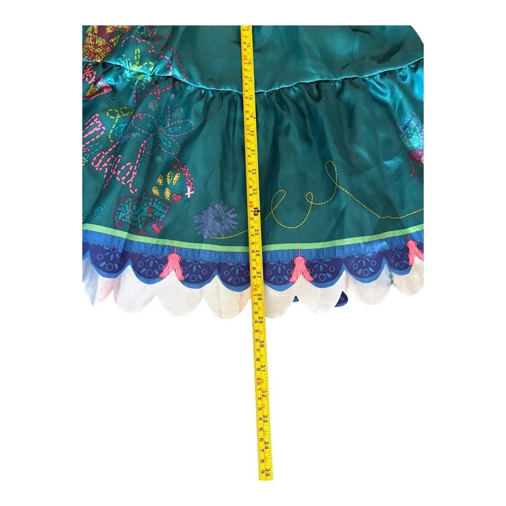 Disney Encanto Mirabel Madrigal Costume Dress Kids Size 4-6X Teal White Jakks